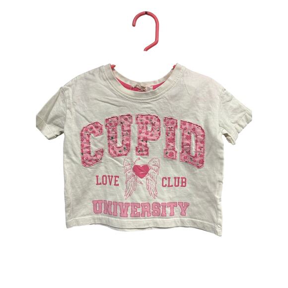 5/$20 "Cupid University" Cropped SS - Messy Bun Just Chillin - 5 - Picture 1 of 3